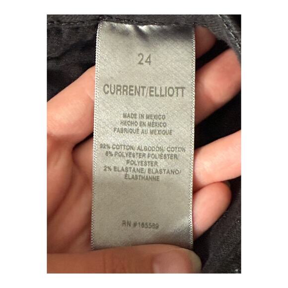 Current/Elliott jeans The Soulmate Slim Straight black size 24 - Picture 6 of 8